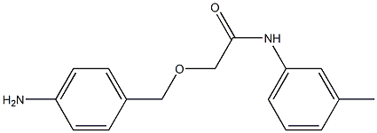 2-[(4-aminophenyl)methoxy]-N-(3-methylphenyl)acetamide Structure