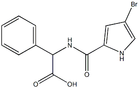 2-[(4-bromo-1H-pyrrol-2-yl)formamido]-2-phenylacetic acid,,结构式