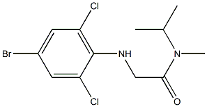 2-[(4-bromo-2,6-dichlorophenyl)amino]-N-methyl-N-(propan-2-yl)acetamide Structure