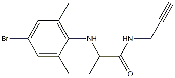 2-[(4-bromo-2,6-dimethylphenyl)amino]-N-(prop-2-yn-1-yl)propanamide Structure