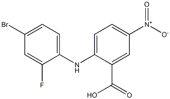 2-[(4-bromo-2-fluorophenyl)amino]-5-nitrobenzoic acid 化学構造式