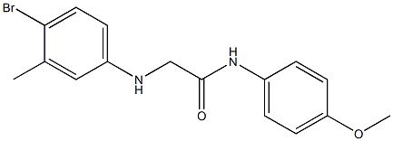 2-[(4-bromo-3-methylphenyl)amino]-N-(4-methoxyphenyl)acetamide,,结构式