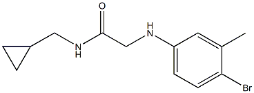 2-[(4-bromo-3-methylphenyl)amino]-N-(cyclopropylmethyl)acetamide,,结构式