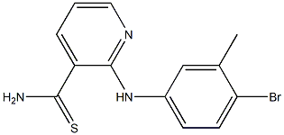 2-[(4-bromo-3-methylphenyl)amino]pyridine-3-carbothioamide,,结构式