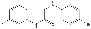 2-[(4-bromophenyl)amino]-N-(3-methylphenyl)acetamide 化学構造式