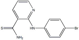 2-[(4-bromophenyl)amino]pyridine-3-carbothioamide Structure