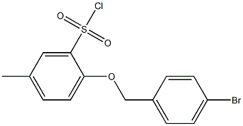 2-[(4-bromophenyl)methoxy]-5-methylbenzene-1-sulfonyl chloride Struktur
