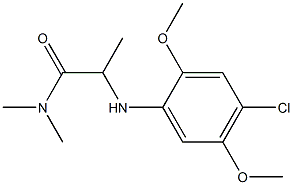 2-[(4-chloro-2,5-dimethoxyphenyl)amino]-N,N-dimethylpropanamide 结构式