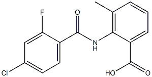 2-[(4-chloro-2-fluorobenzene)amido]-3-methylbenzoic acid