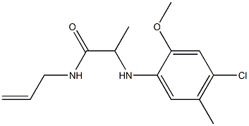 2-[(4-chloro-2-methoxy-5-methylphenyl)amino]-N-(prop-2-en-1-yl)propanamide Structure