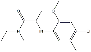 2-[(4-chloro-2-methoxy-5-methylphenyl)amino]-N,N-diethylpropanamide Structure