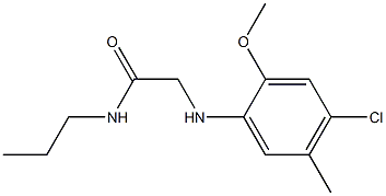 2-[(4-chloro-2-methoxy-5-methylphenyl)amino]-N-propylacetamide 化学構造式
