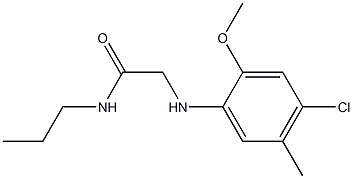 2-[(4-chloro-2-methoxy-5-methylphenyl)amino]-N-propylacetamide,,结构式