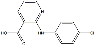 2-(4-氯-苯基氨基)-烟酸, , 结构式