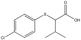 2-[(4-chlorophenyl)sulfanyl]-3-methylbutanoic acid 结构式