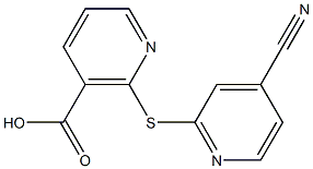 2-[(4-cyanopyridin-2-yl)thio]nicotinic acid,,结构式