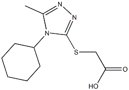 2-[(4-cyclohexyl-5-methyl-4H-1,2,4-triazol-3-yl)sulfanyl]acetic acid 化学構造式