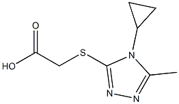 2-[(4-cyclopropyl-5-methyl-4H-1,2,4-triazol-3-yl)sulfanyl]acetic acid,,结构式