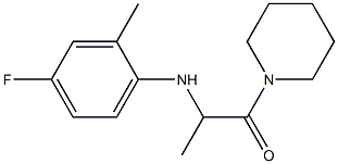2-[(4-fluoro-2-methylphenyl)amino]-1-(piperidin-1-yl)propan-1-one 结构式