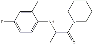 2-[(4-fluoro-2-methylphenyl)amino]-1-(piperidin-1-yl)propan-1-one,,结构式