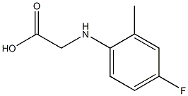 2-[(4-fluoro-2-methylphenyl)amino]acetic acid 结构式