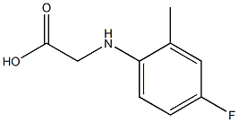 2-[(4-fluoro-2-methylphenyl)amino]acetic acid,,结构式