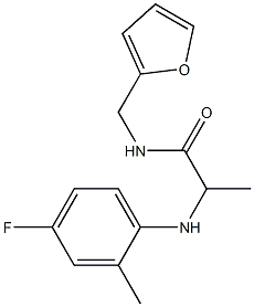 2-[(4-fluoro-2-methylphenyl)amino]-N-(furan-2-ylmethyl)propanamide Structure