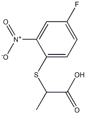 2-[(4-fluoro-2-nitrophenyl)sulfanyl]propanoic acid Structure