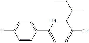2-[(4-fluorobenzoyl)amino]-3-methylpentanoic acid Structure