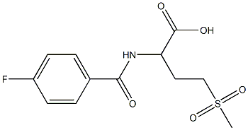2-[(4-fluorophenyl)formamido]-4-methanesulfonylbutanoic acid Struktur