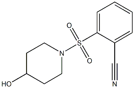 2-[(4-hydroxypiperidin-1-yl)sulfonyl]benzonitrile Struktur