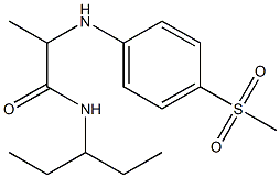 2-[(4-methanesulfonylphenyl)amino]-N-(pentan-3-yl)propanamide Struktur