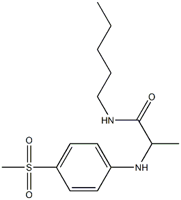 2-[(4-methanesulfonylphenyl)amino]-N-pentylpropanamide Struktur