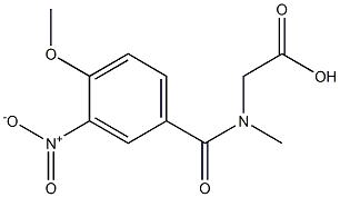 2-[(4-methoxy-3-nitrophenyl)-N-methylformamido]acetic acid 结构式