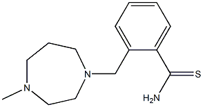 2-[(4-methyl-1,4-diazepan-1-yl)methyl]benzene-1-carbothioamide,,结构式