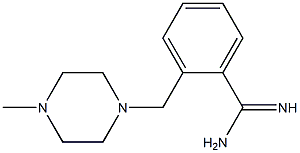 2-[(4-methylpiperazin-1-yl)methyl]benzenecarboximidamide,,结构式