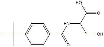2-[(4-tert-butylbenzoyl)amino]-3-hydroxypropanoic acid,,结构式