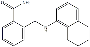 2-[(5,6,7,8-tetrahydronaphthalen-1-ylamino)methyl]benzamide,,结构式