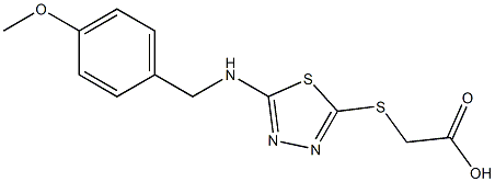 2-[(5-{[(4-methoxyphenyl)methyl]amino}-1,3,4-thiadiazol-2-yl)sulfanyl]acetic acid