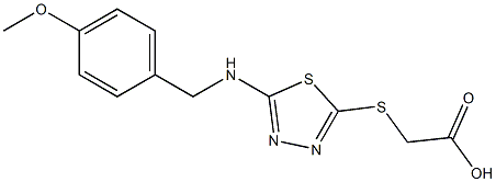 2-[(5-{[(4-methoxyphenyl)methyl]amino}-1,3,4-thiadiazol-2-yl)sulfanyl]acetic acid Structure