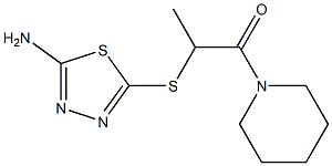 2-[(5-amino-1,3,4-thiadiazol-2-yl)sulfanyl]-1-(piperidin-1-yl)propan-1-one