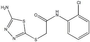 2-[(5-amino-1,3,4-thiadiazol-2-yl)sulfanyl]-N-(2-chlorophenyl)acetamide Structure