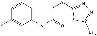 2-[(5-amino-1,3,4-thiadiazol-2-yl)sulfanyl]-N-(3-methylphenyl)acetamide Structure