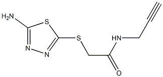 2-[(5-amino-1,3,4-thiadiazol-2-yl)sulfanyl]-N-(prop-2-yn-1-yl)acetamide Structure