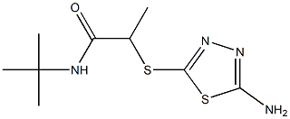 2-[(5-amino-1,3,4-thiadiazol-2-yl)sulfanyl]-N-tert-butylpropanamide