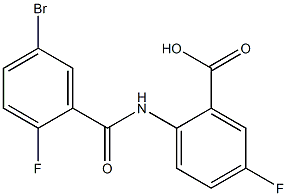 2-[(5-bromo-2-fluorobenzene)amido]-5-fluorobenzoic acid|