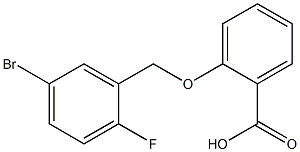 2-[(5-bromo-2-fluorobenzyl)oxy]benzoic acid,,结构式