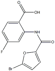 2-[(5-bromo-2-furoyl)amino]-4-fluorobenzoic acid Structure