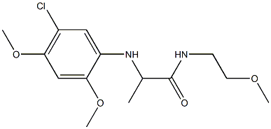 2-[(5-chloro-2,4-dimethoxyphenyl)amino]-N-(2-methoxyethyl)propanamide 结构式