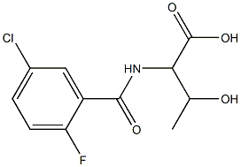  2-[(5-chloro-2-fluorophenyl)formamido]-3-hydroxybutanoic acid